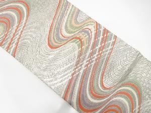 流水模様織り出し　袋帯